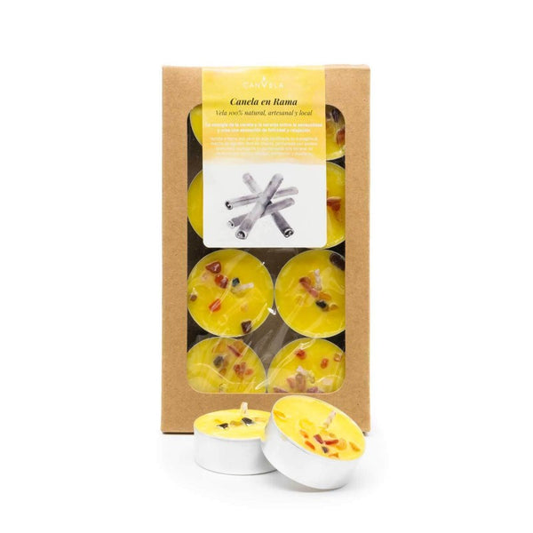 Aromatisierte Teelichter von CanVela - Khadi : Canela en Rama - 1