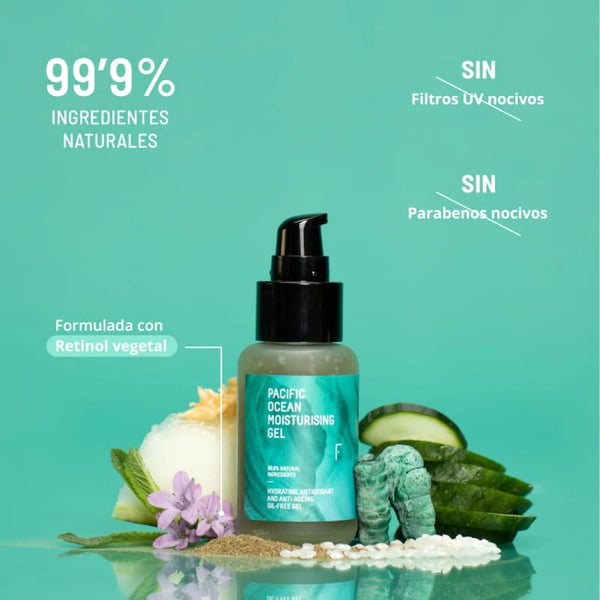 Gesichtsfeuchtigkeitsgel - Pazifischer Ozean Feuchtigkeitsgel 50ml - Freshly Cosmetics - 3