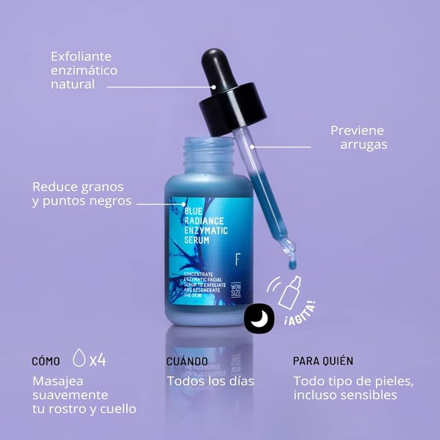 Peeling Serum mit Mandelsäure - Blue Radiance Enzymatisches Serum - 30ml - Freshly Cosmetics - 1