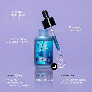 Peeling Serum mit Mandelsäure - Blue Radiance Enzymatisches Serum - 30ml - Freshly Cosmetics - 2