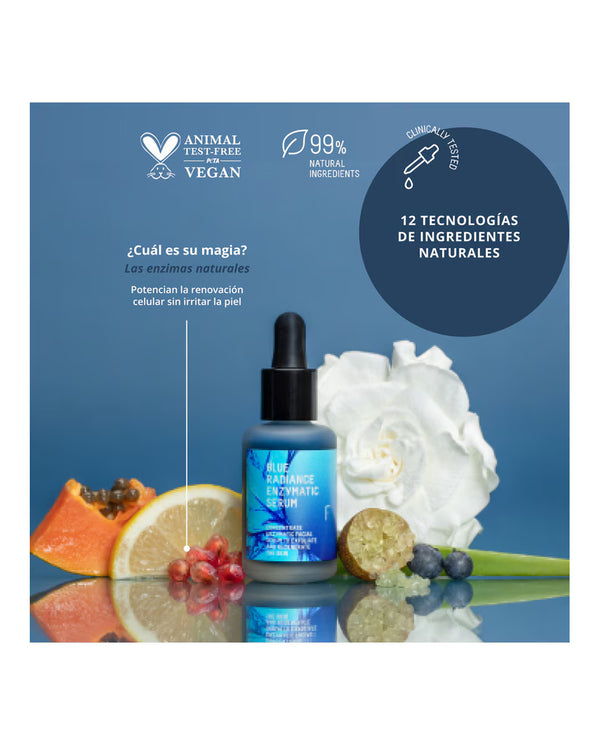 Peeling Serum mit Mandelsäure - Blue Radiance Enzymatisches Serum - 30ml - Freshly Cosmetics - 4