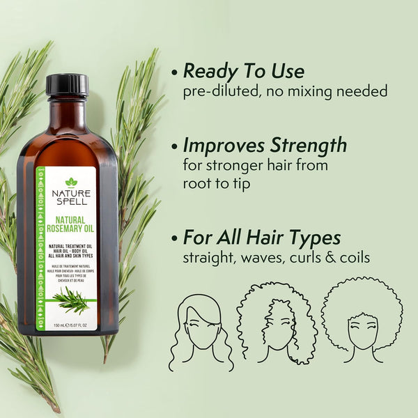 Rosmarinöl für Haare und Haut – anregend und beruhigend - Nature Spell - 5