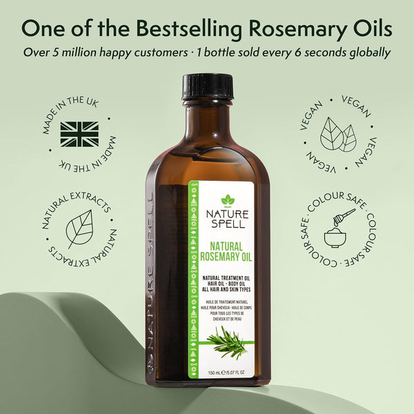 Rosmarinöl für Haare und Haut – anregend und beruhigend - Nature Spell - 6