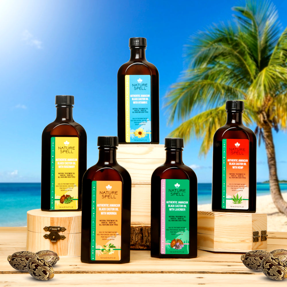 Aceite Capilar-corporal - Schwarzes Rizinusöl aus Jamaika Vitamin E für Haare und Haut 150 ml - Nature Spell - 1