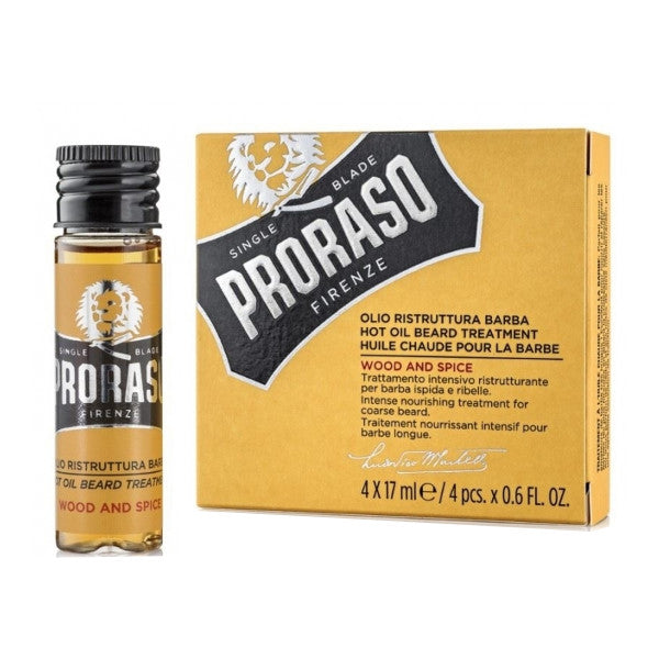 Heißölbehandlung für Bart - Holz und Gewürze - Proraso - 1