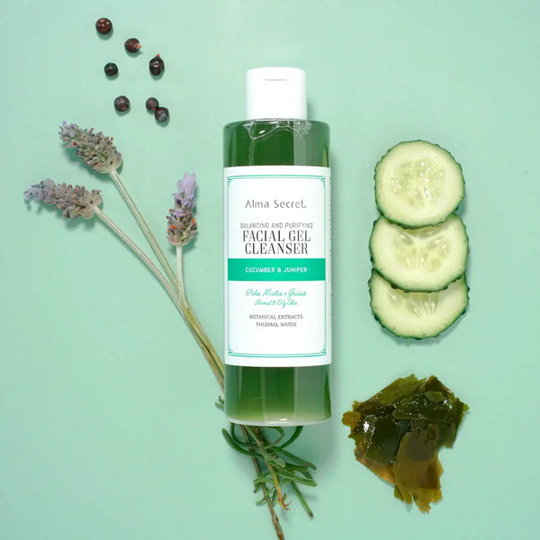 Ausgleichendes und reinigendes Gesichtsreinigungsgel - Gurke & Wacholder 200 ml - Alma Secret - 2