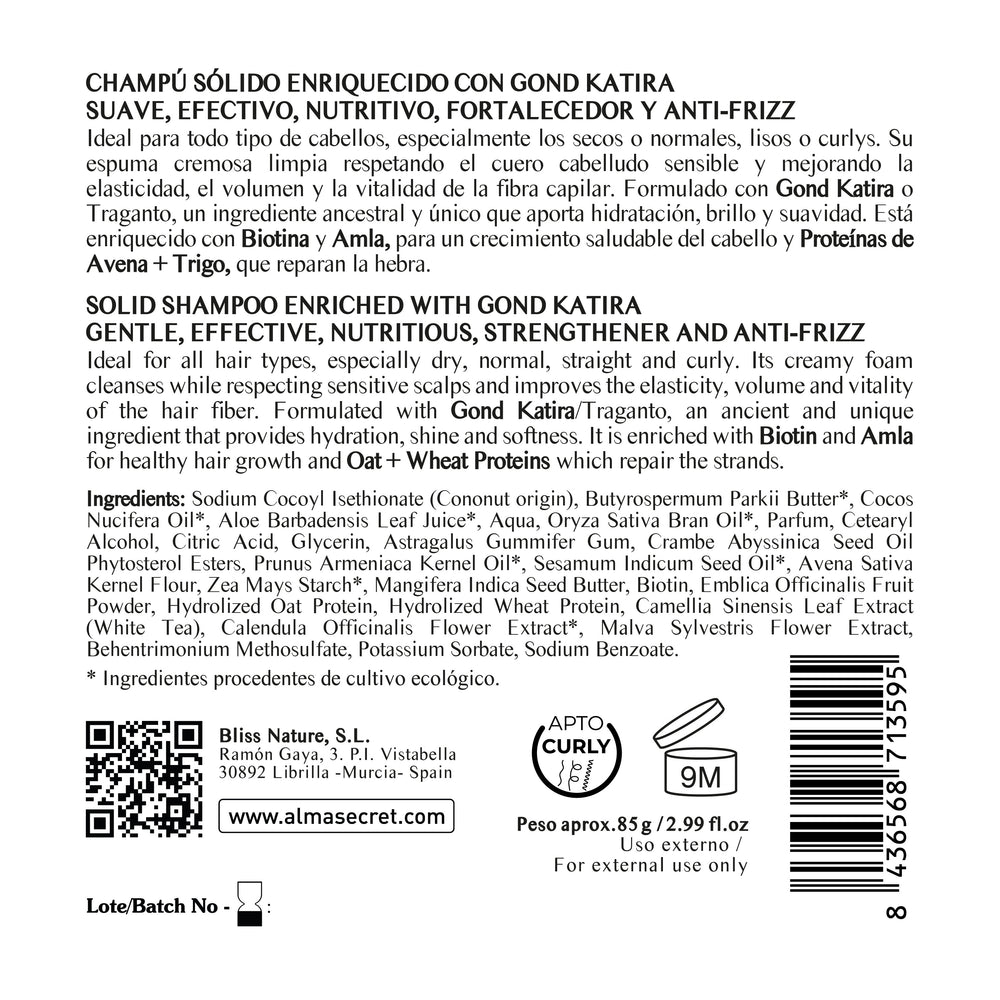 Festes Shampoo Katira 85gr - Alma Secret - 1