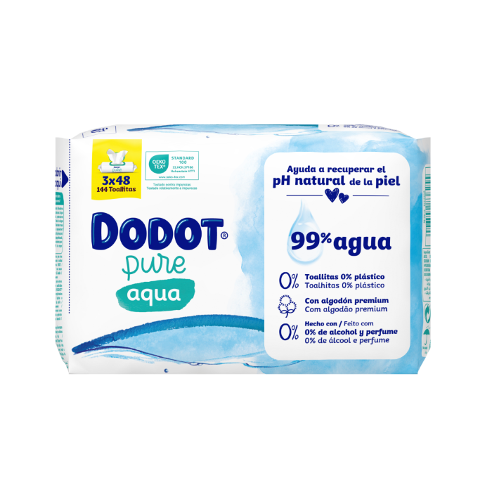 Pure Gesamtversorgung 99% Wasser Feuchttücher 144 Stk. - Dodot - 1