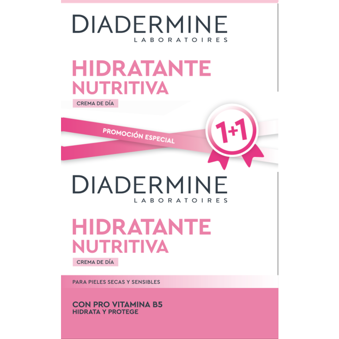 Pflegende Feuchtigkeitscreme Tag Ps Lot 2 x 50 ml - Diadermine - 1