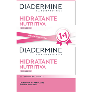 Pflegende Feuchtigkeitscreme Tag Ps Lot 2 x 50 ml - Diadermine - 1