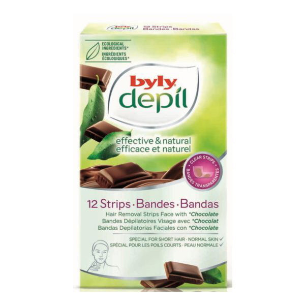 Byly Depil Streifen Gesicht Schokolade 12 Stk - Byly - 1