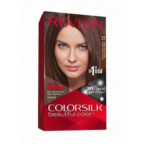 Ammoniakfreie Colorsilk Haarfarbe - Revlon : 27-castaño calido profundo - 1