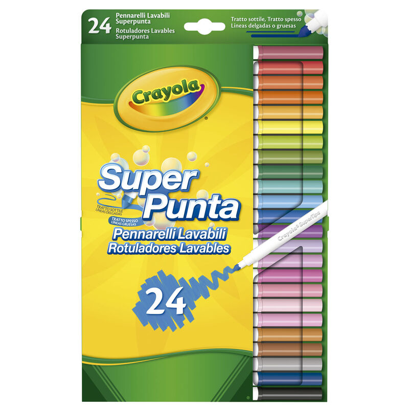 24 Waschbare Filzstifte Super Spitze - Crayola - 1