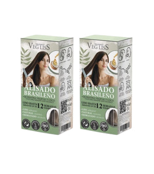 Zwei Brazilian Keratin und Coconut Smooth Packungen - Vegliss - 1