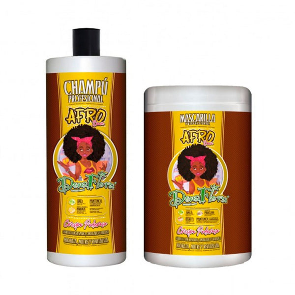 Afro Boom Pack: Shampoo 1000 ml + Maske 1000 ml - Dona Flora - 1