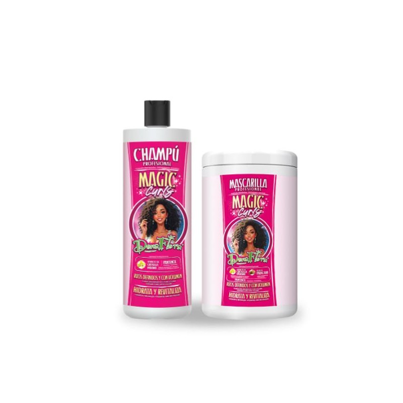 Magic Curls Pack: Shampoo 1000ml + Haarmaske 1000ml - Dona Flora - 1