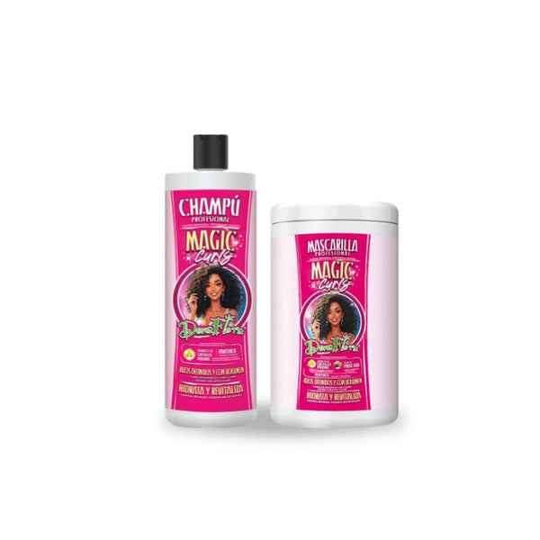 Magic Curls Pack: Shampoo 1000ml + Haarmaske 1000ml - Dona Flora - 1