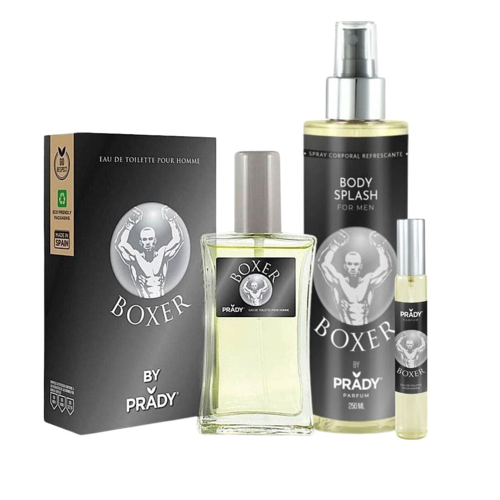 Boxer-Paket (Parfüm 90ml + Parfüm 33ml + Körperspray) - Prady - 1