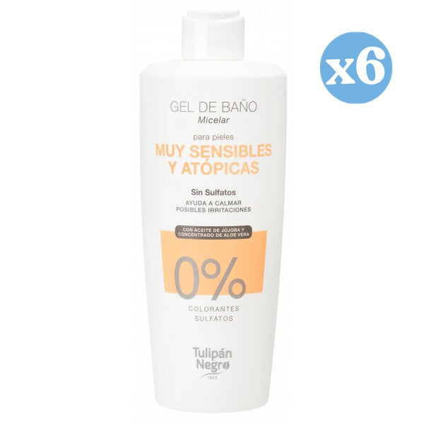 6x-Pack - Mizellen Reinigungsgel für sehr empfindliche und atopische Haut - Tulipan Negro - 1