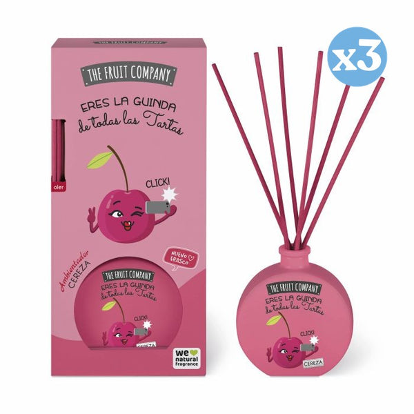 Pack 3x - Duftstäbchen Mikado 40 ml - Kirsche - The Fruit Company - The Fruit Company - 1