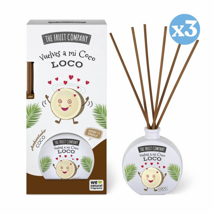Pack 3x - Raumerfrischer Mikado 40 ml - Kokosnuss - The Fruit Company - The Fruit Company - 1