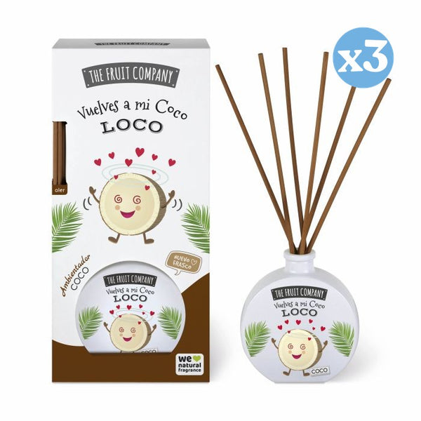 Pack 3x - Raumerfrischer Mikado 40 ml - Kokosnuss - The Fruit Company - The Fruit Company - 1