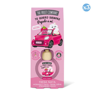Pack 3x - Auto Luftreiniger 6,5 ml - Erdbeer-Sahne - The Fruit Company - The Fruit Company - 1
