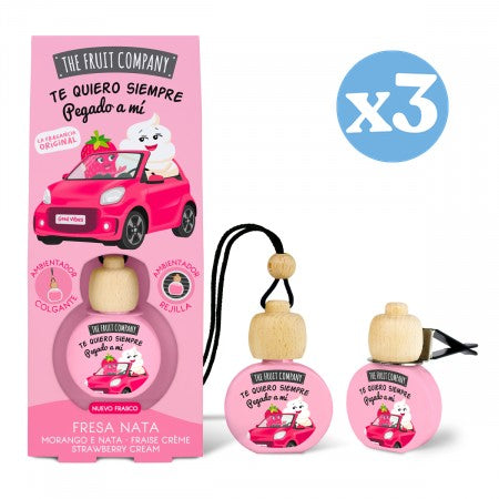 Pack 3x - Auto Luftreiniger 6,5 ml - Erdbeer-Sahne - The Fruit Company - The Fruit Company - 2