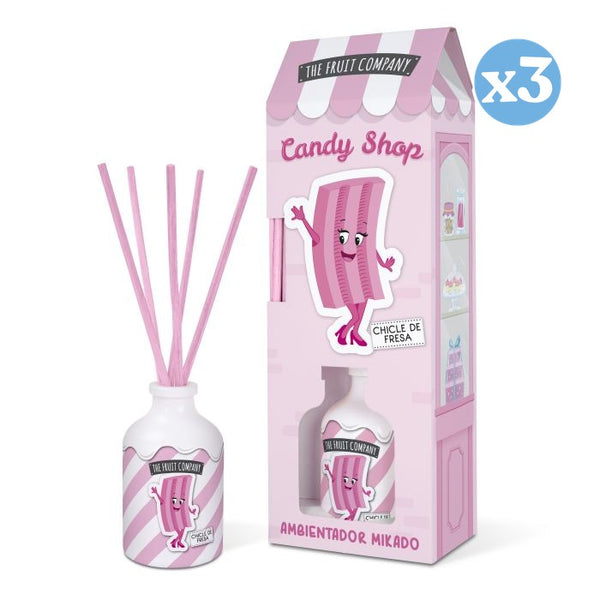 Pack 3x - Mikado Erdbeer-Kaugummi 40 ml - Candy Edition - The Fruit Company - 1