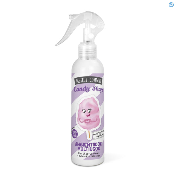 3er Pack - Mehrzweck Luftspray - Zuckerwatte - Candy Edition 200ml - The Fruit Company - 1