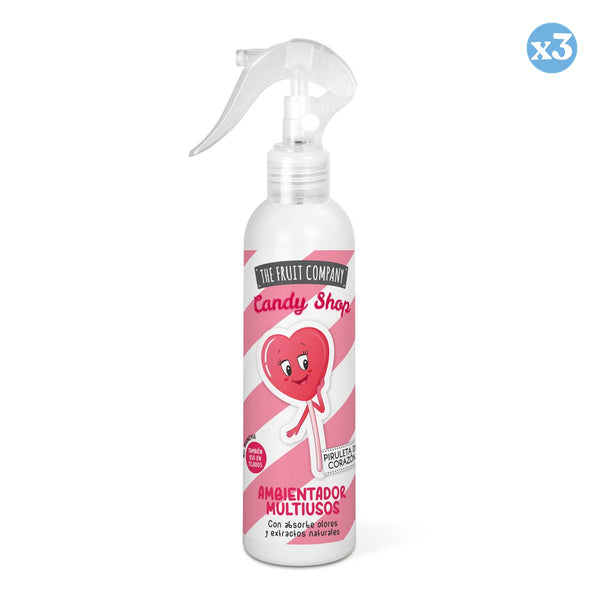 3er Pack - Mehrzweck-Raumspray Candy Edition 200 ml - Herzlutscher - The Fruit Company - 1