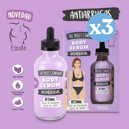 3er Pack - KÖRPERSERUM MIT RETINOL SPEZIELLER AUSSCHNITT - HEIDELBEEREN 118 ML TFC - The Fruit Company - 4