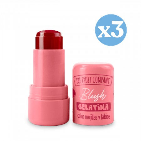 3er Pack - 01 Jelly Rouge für Lippen und Wangen - Pfirsich - The Fruit Company - 1