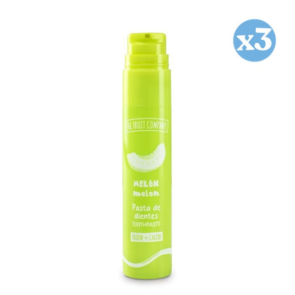 3er Pack - Zahncreme Melonenfluorid + Calcium - The Fruit Company - 1