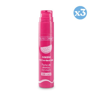 Pack 3x - Zahnpasta Wassermelone Fluor + Kalzium - The Fruit Company - 1