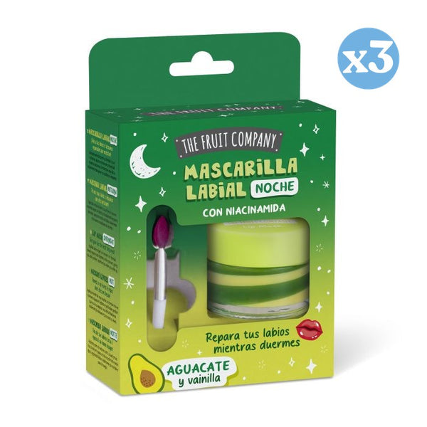 3er Pack - Avocado und Vanille Lippenmaske - Niacinamid C 12ml - The Fruit Company - 1