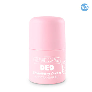 Pack 3x - DEO ROLL ON ERDBEER SAHNE ANTITRANSPIRANT SOFT TOUCH - The Fruit Company - 1