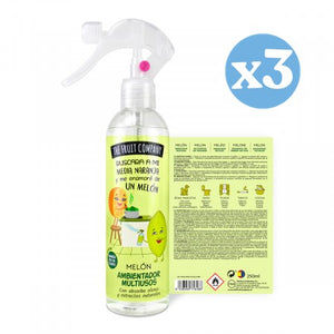 Pack 3x - Mehrzweck-Lufterfrischer-Spray mit Melonenduft - The Fruit Company - 1