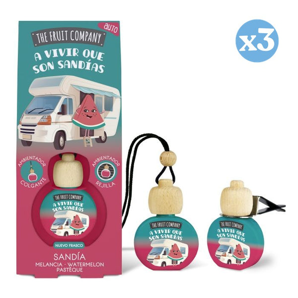 3er Pack - Wassermelonen-Lufterfrischer für das Auto - The Fruit Company - 1