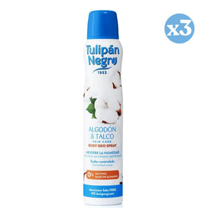 Pack 3x - Deodorant Spray - Baumwolle und Talk - Tulipan Negro - 1