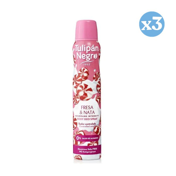 3er Pack - Erdbeere und Sahne Deospray - Tulipan Negro - 1