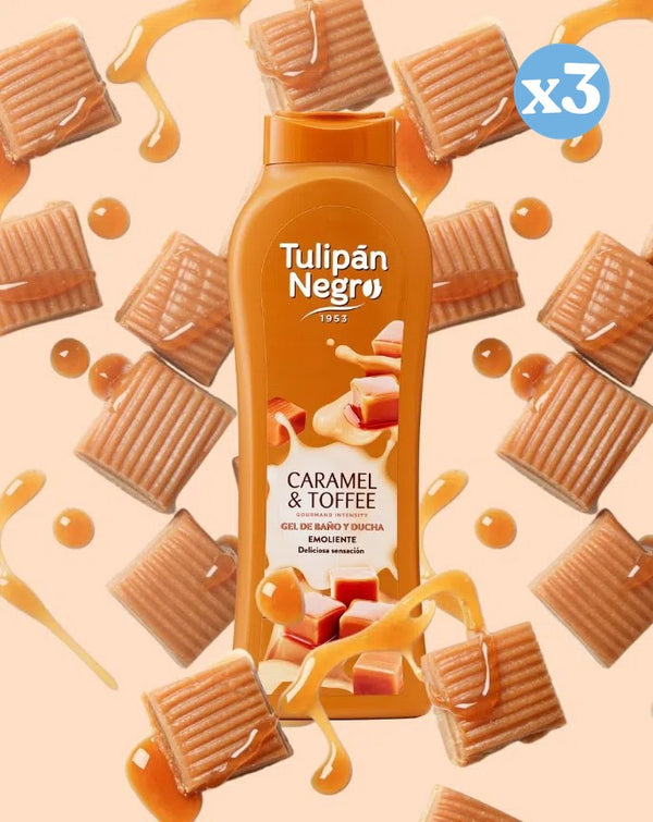 3er Pack - Duschgel Caramel Cream Toffee - Tulipan Negro - 3