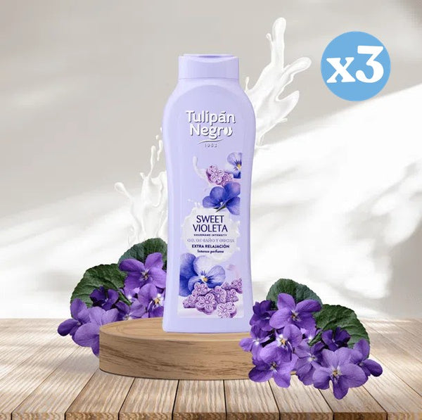 3er Pack - Süßveilchen Bade- und Duschgel - Tulipan Negro - 3