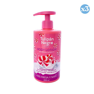Pack 3x - Kuss Erdbeer und Sahne Körperlotion - Tulipan Negro - 2