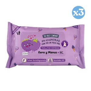 3er-Pack - Hydroalkoholische Tücher mit Brombeergeschmack - The Fruit Company - 1