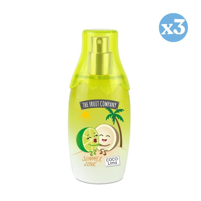 Pack 3x - Eau de Toilette Kokosnuss und Limette - 40ml - The Fruit Company - Erfrischender Duft - The Fruit Company - 1