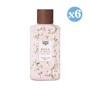 6er-Pack - Blumiges Orientrosa-Kristallcologne: 500 ML - Tulipan Negro - 1