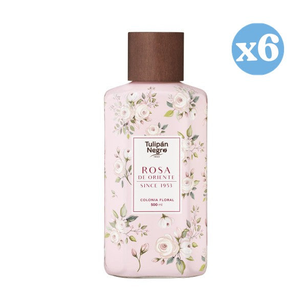 6er-Pack - Blumiges Orientrosa-Kristallcologne: 500 ML - Tulipan Negro - 1
