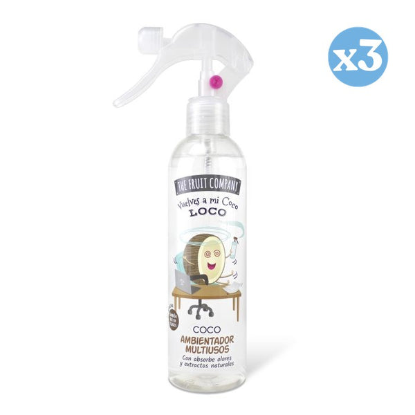 Pack 3x - Mehrzweck-Raumspray Kokosnuss - The Fruit Company - 1
