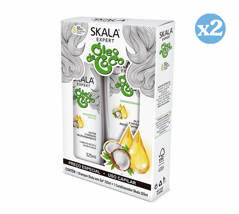 Pack 2x - Kokosnussöl Packung - Skala - 1